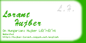 lorant hujber business card